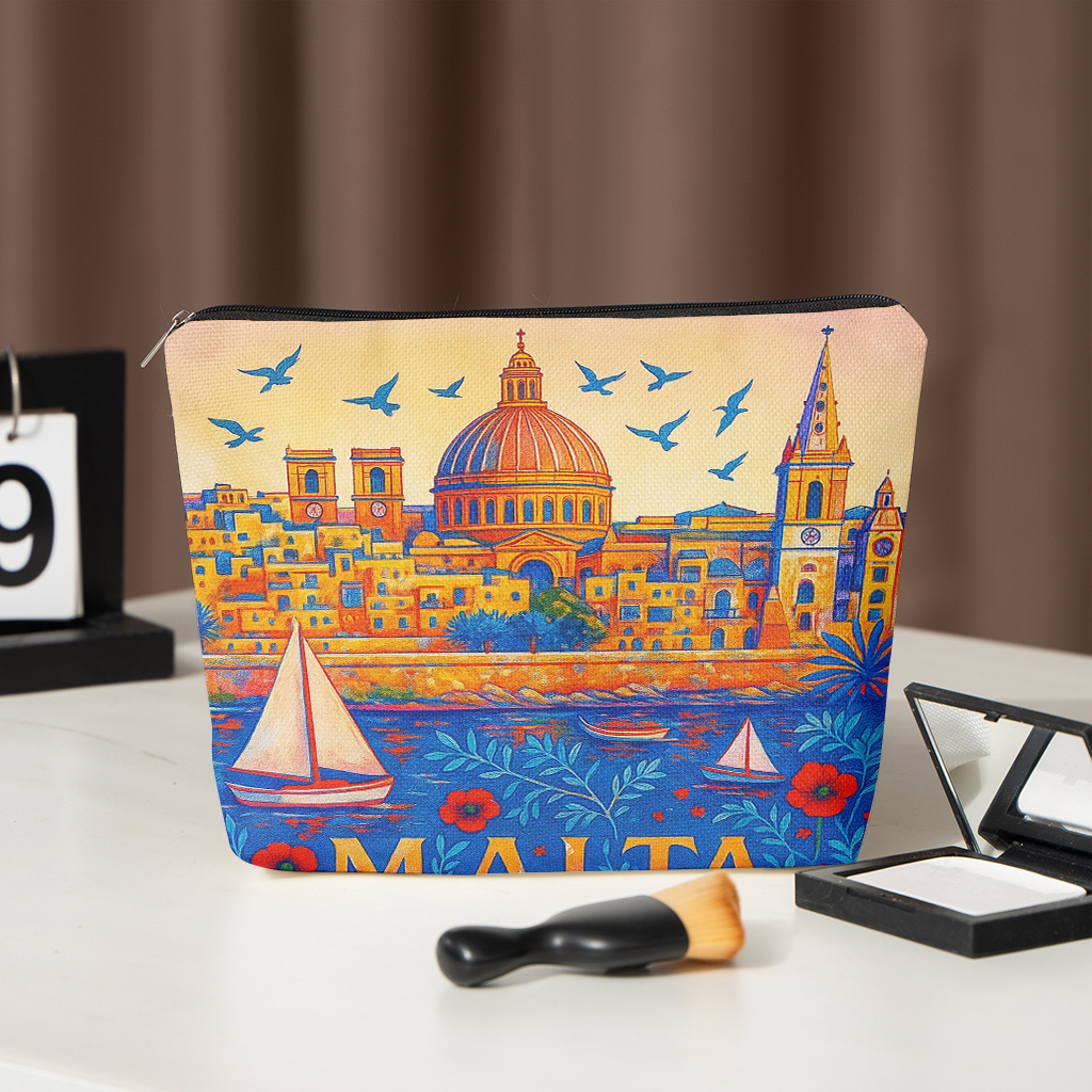 Women Bags Malta - 1 Piece Malta Landscape Painting Makeup