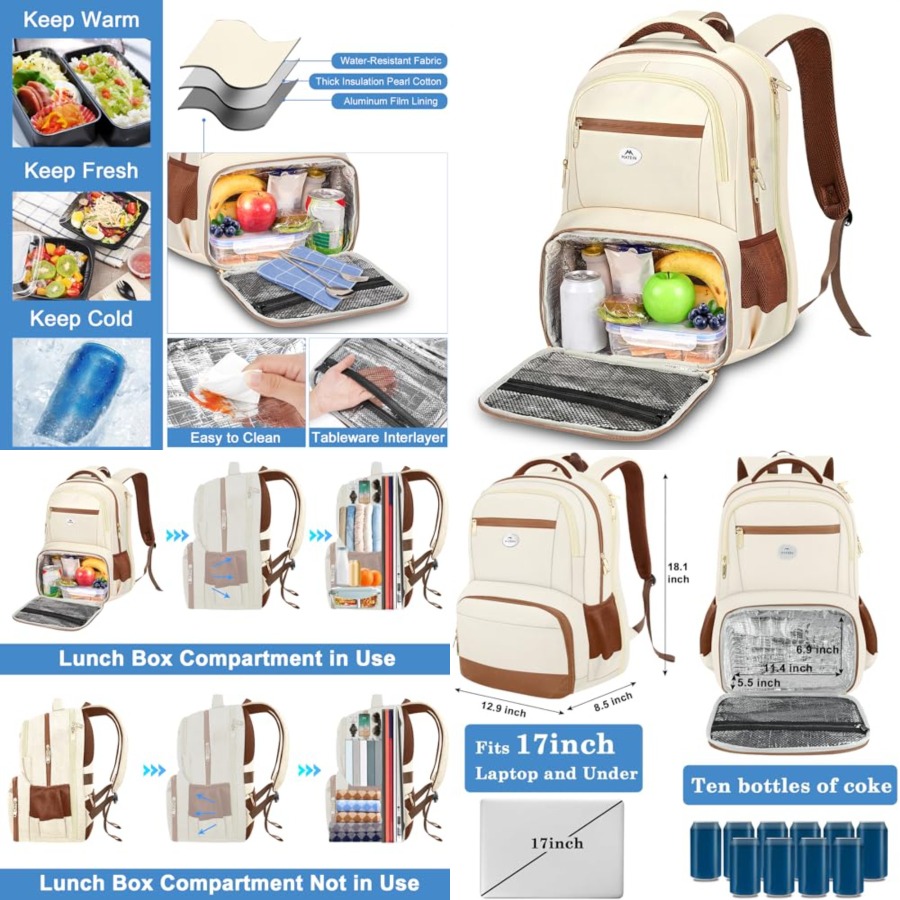Women Bags For Work - Backpack Lunch Bag for Women, Sturdy