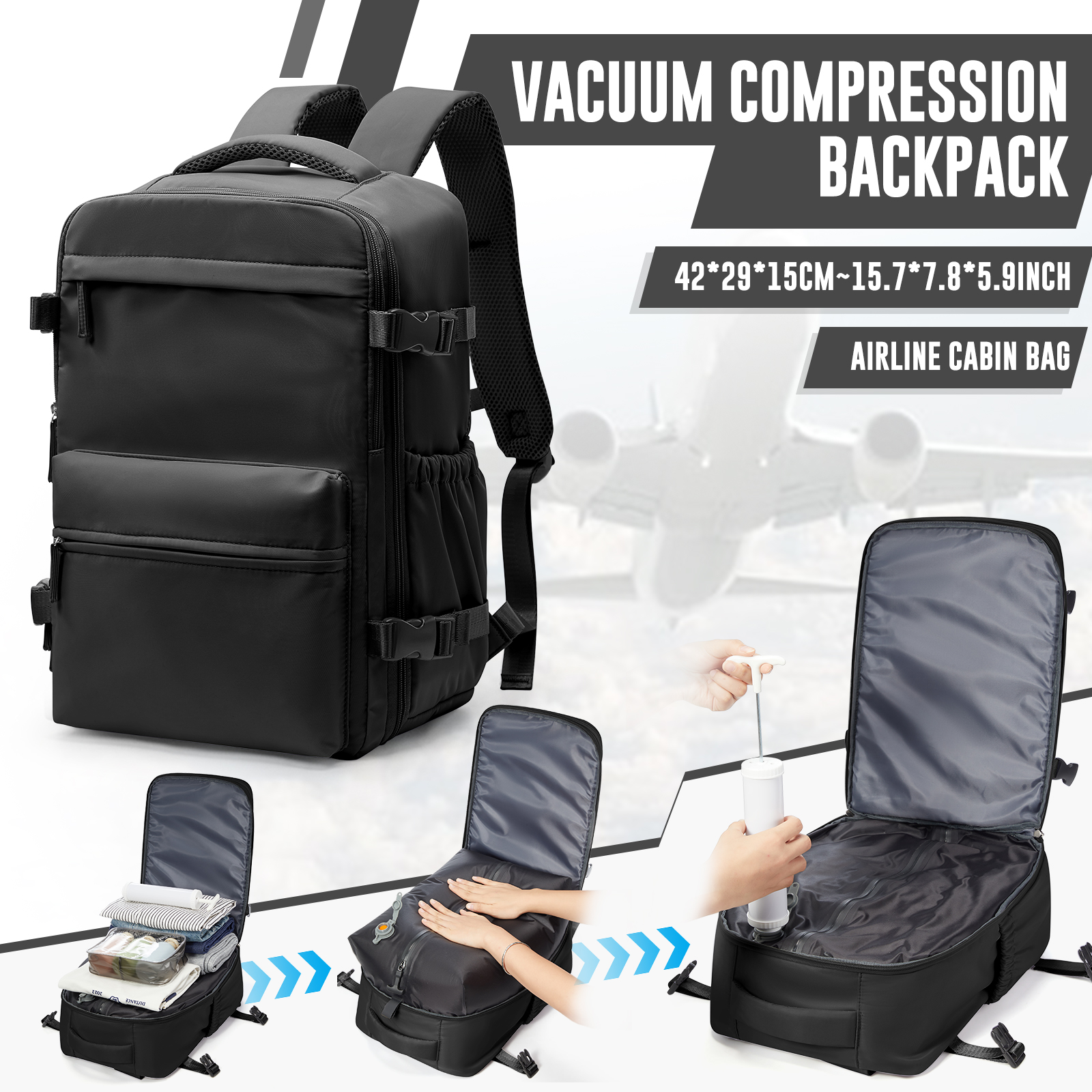 Women Bags For Work - Vacuum Backpack, Travel Backpack for Women