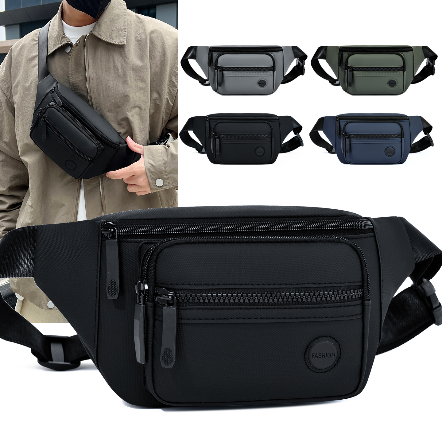 Women Bags For Work - Unisex Waterproof Waist Bag Pack Male