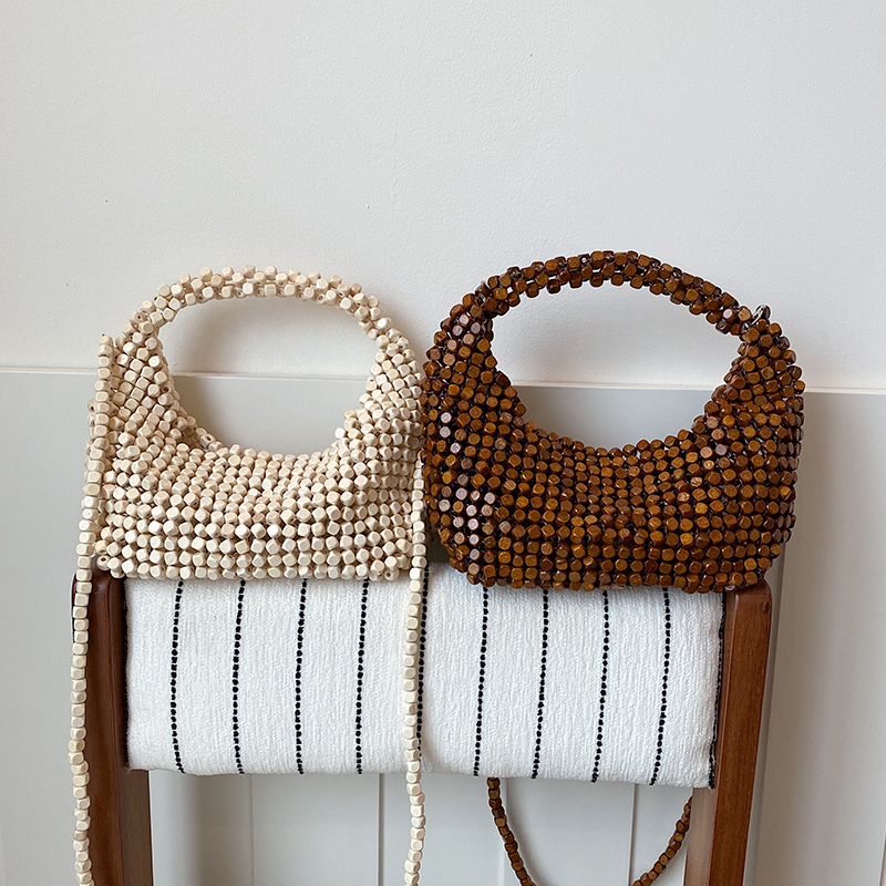 Women Bags Handmade - Trend Handmade Acrylic Beaded Hobo Bag