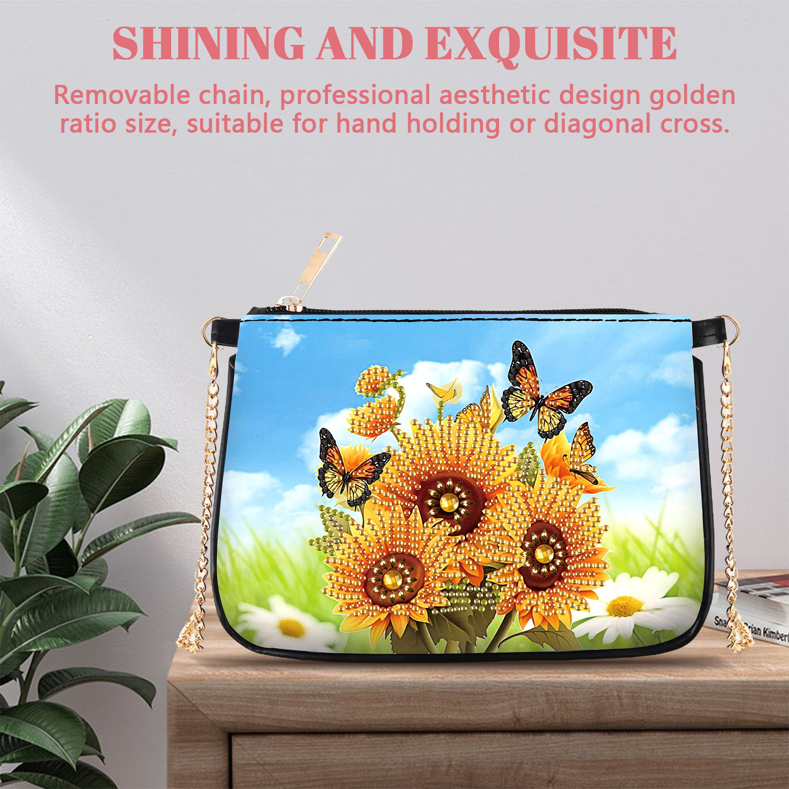Women Bags Handmade - Special Shape Flower Puppy Diamond Painting