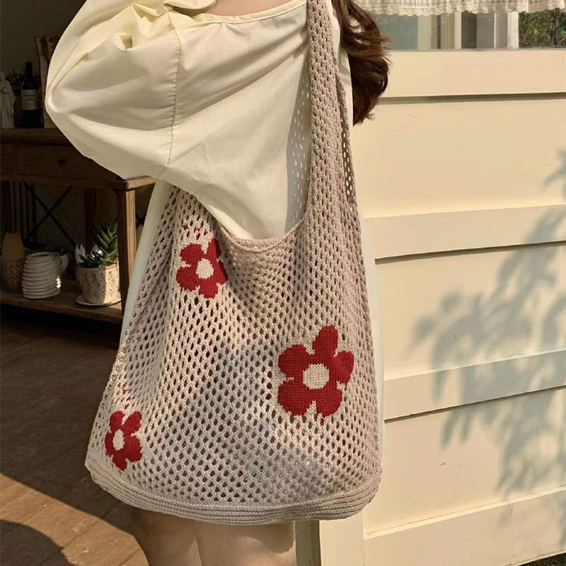 Chic Crochet Flower Mesh Totes - Crochet Market Bag 리뷰 및 가격