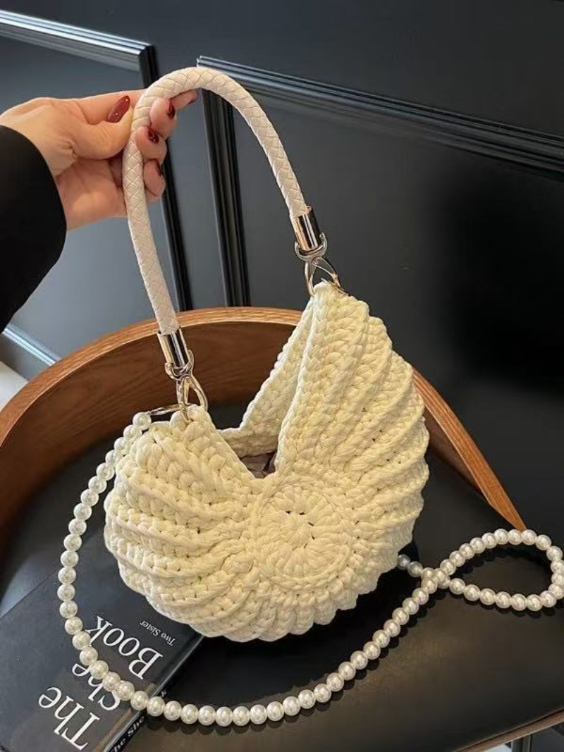 Creative Conch Shaped Crochet  - Women Bags Handmade 리뷰 및 가격