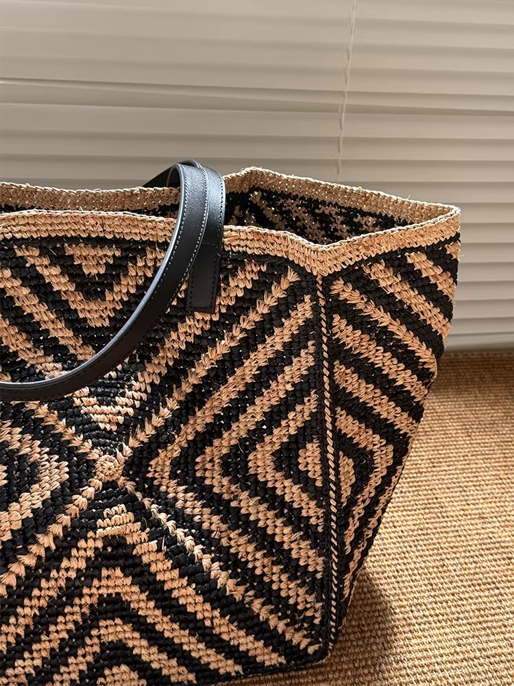Oversized large Raffia straw t - Women Bags Handmade 리뷰 및 가격
