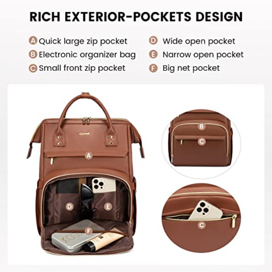 Leather Laptop Backpack for Wo - Women Bags For Work 리뷰 및 가격