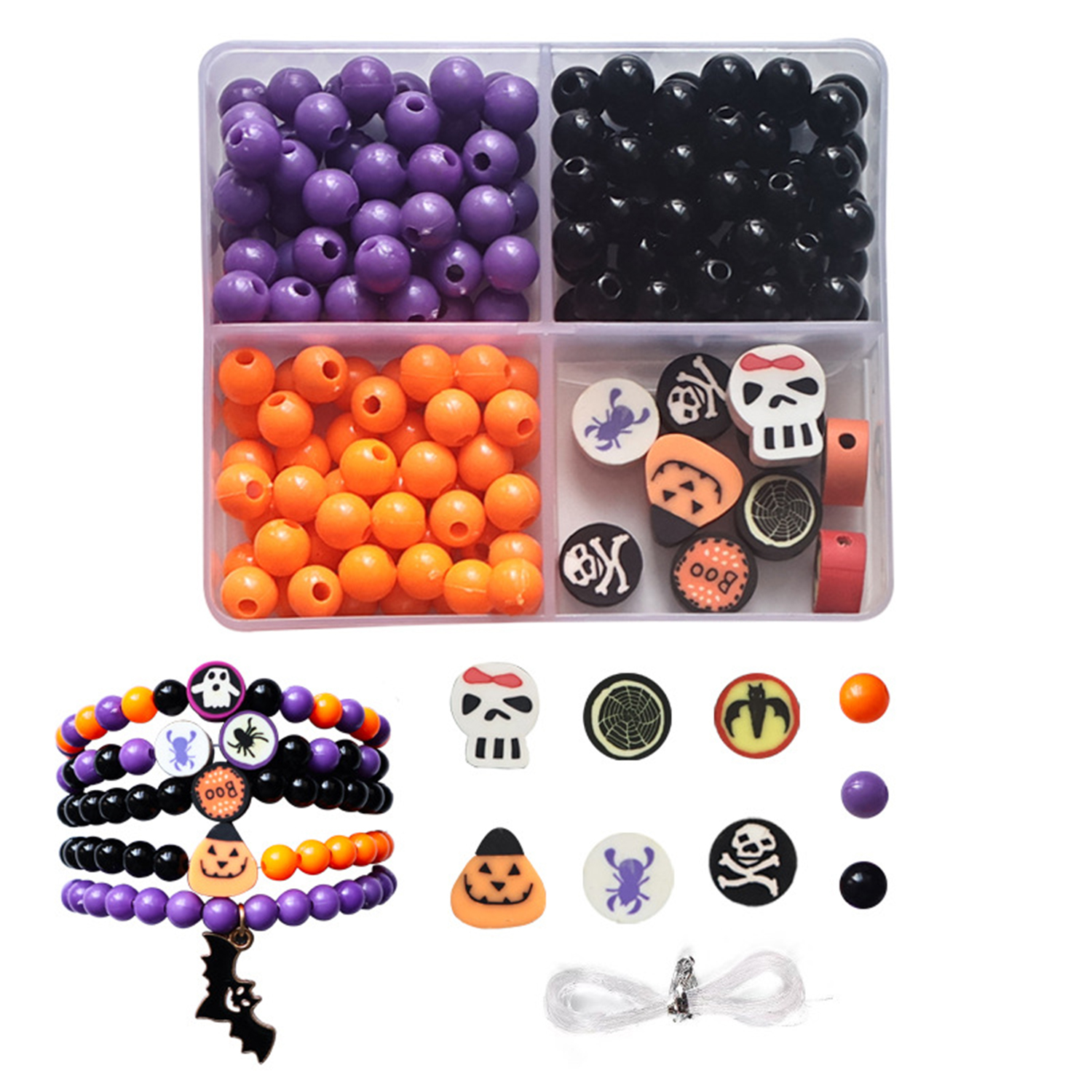 Halloween 4 grid beading set,  - Women Bags Handmade 리뷰 및 가격
