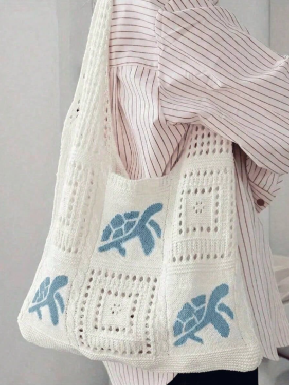 1Pc Sea Turtle Crochet Hollow  - Crochet Market Bag 리뷰 및 가격