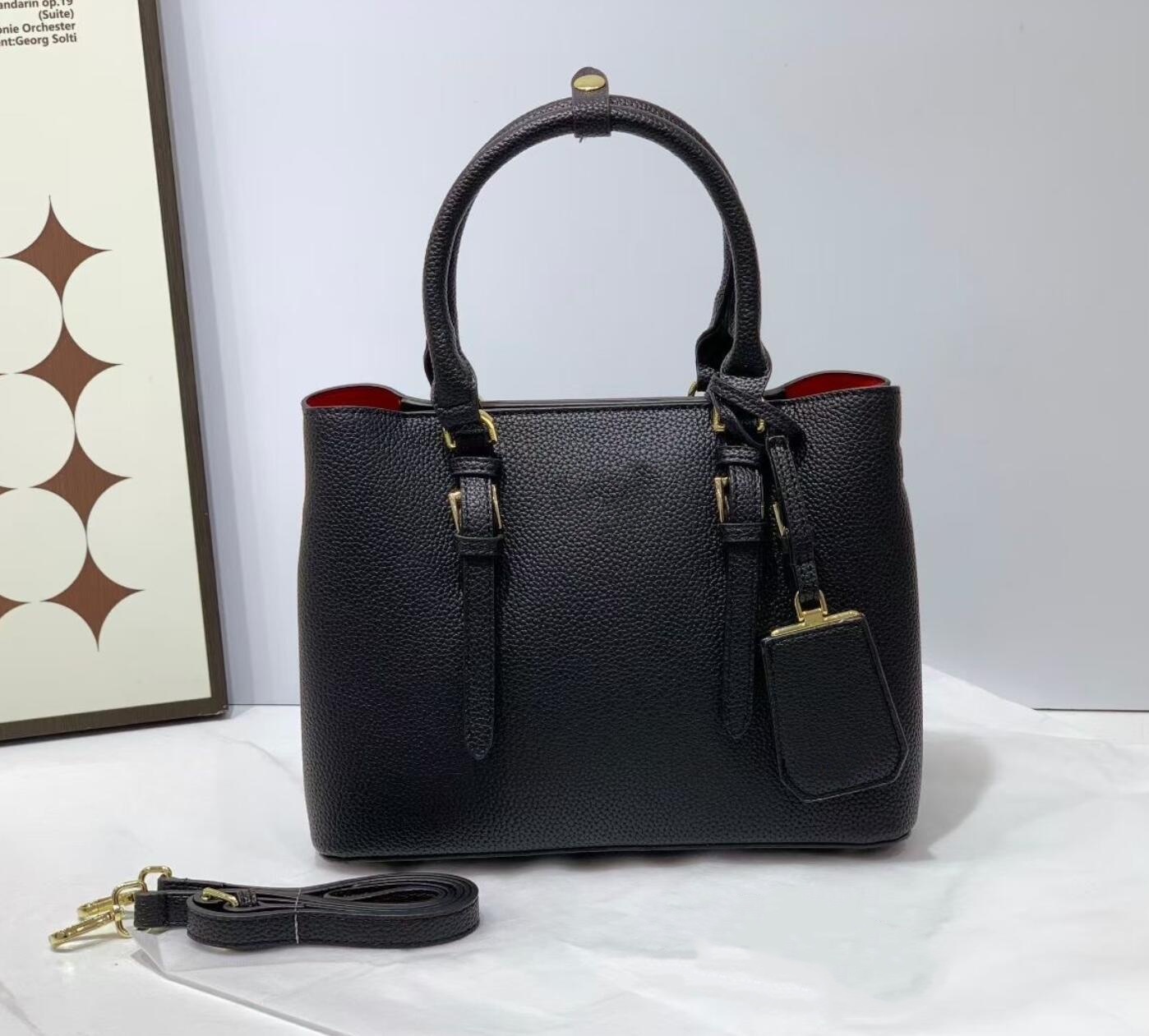 Black Leather Top Handle Tote  - Women Bags Prada 리뷰 및 가격