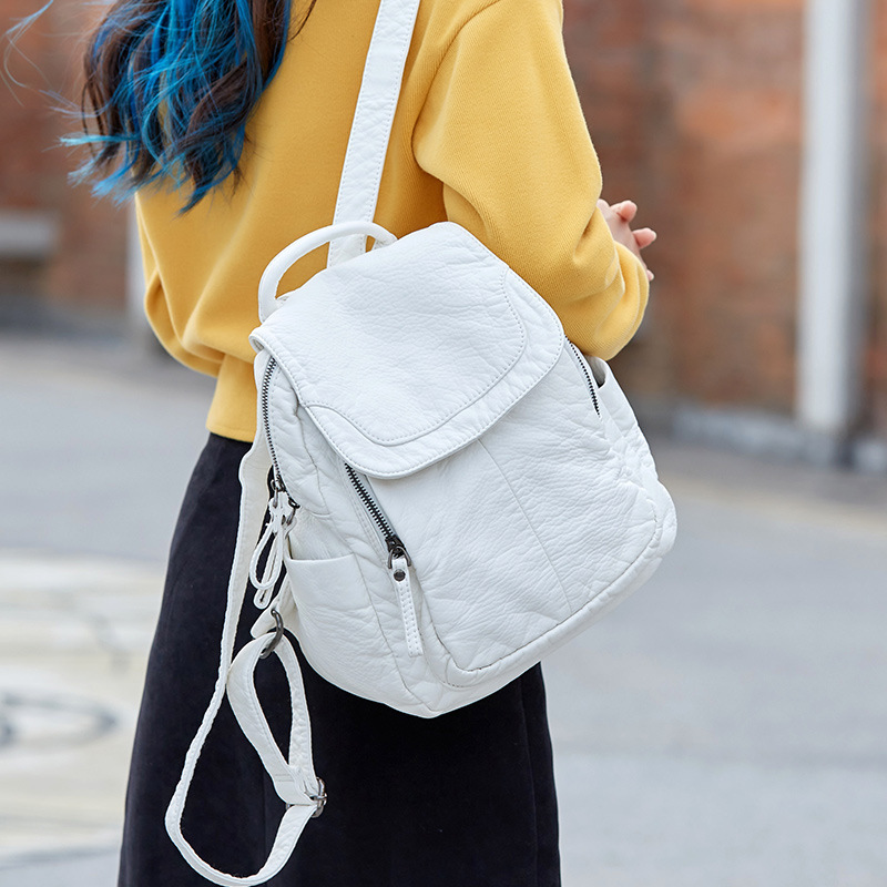 Women's Backpack White Washed  - Women Bags In Sale 리뷰 및 가격