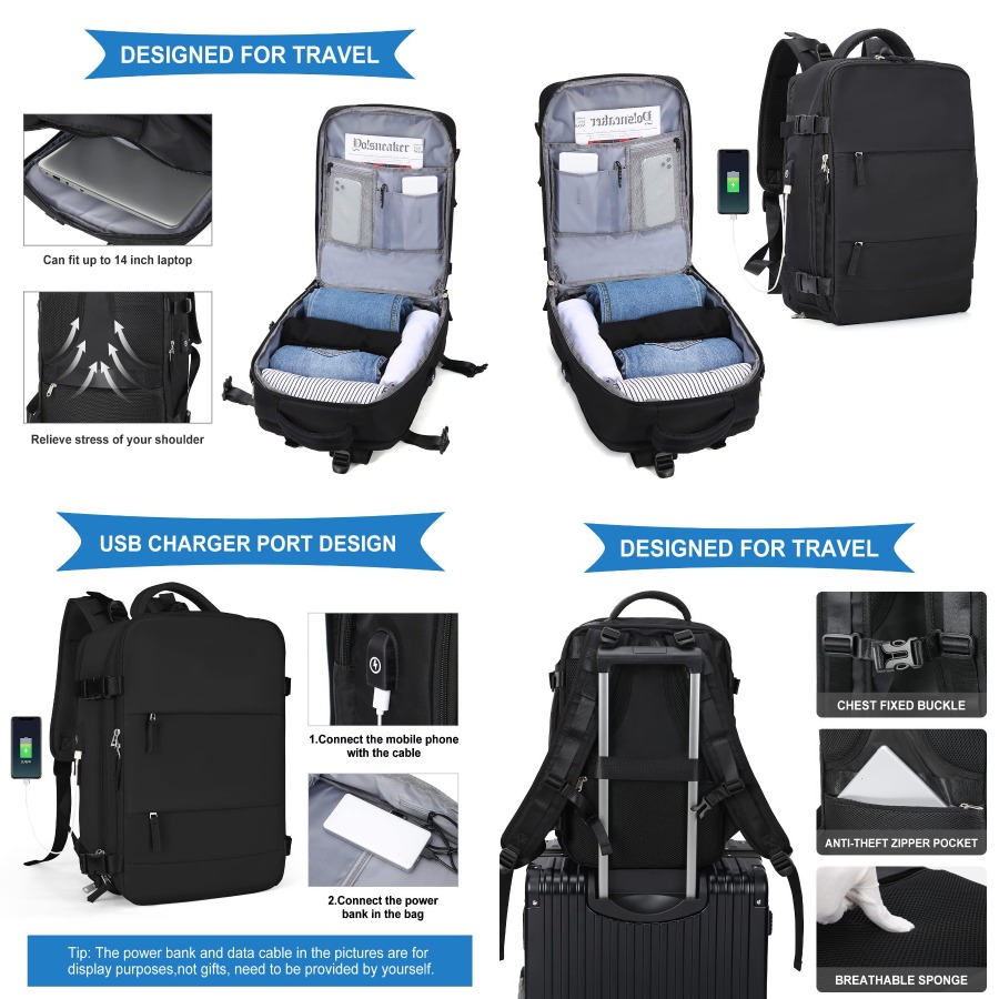 【New Arrival】Black Travel Back - Women Bags For Work 리뷰 및 가격