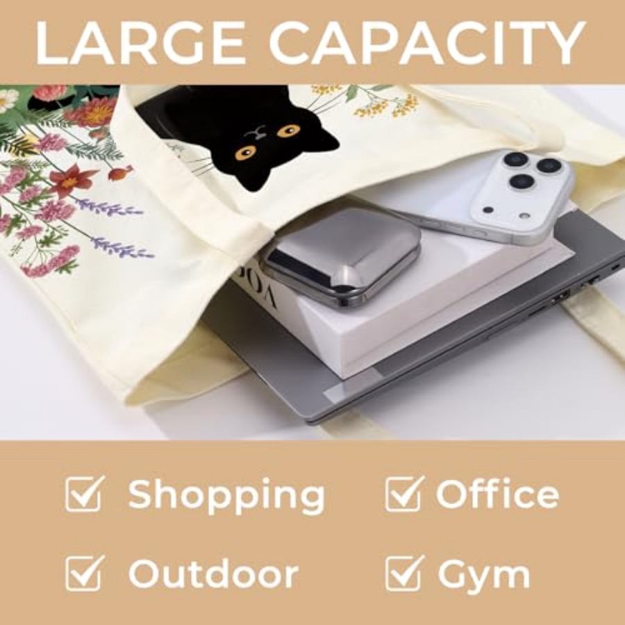 Cute Aesthetic Canvas Tote Bag - Women Bags For Work 리뷰 및 가격