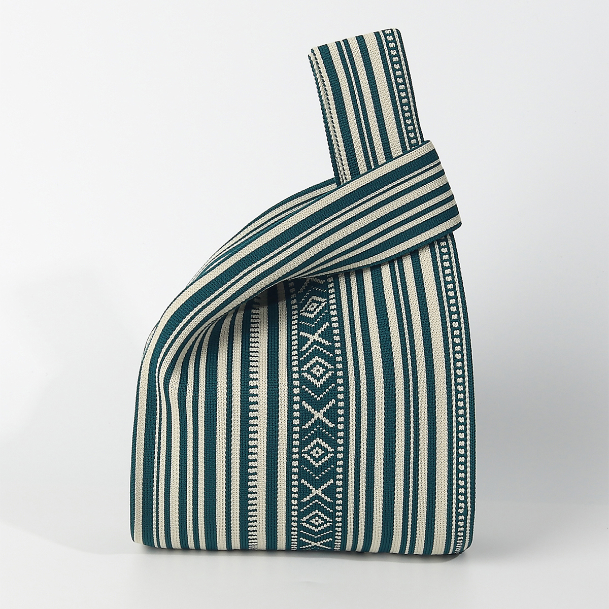 Line Pattern Knitted Crocheted - Crochet Market Bag 리뷰 및 가격