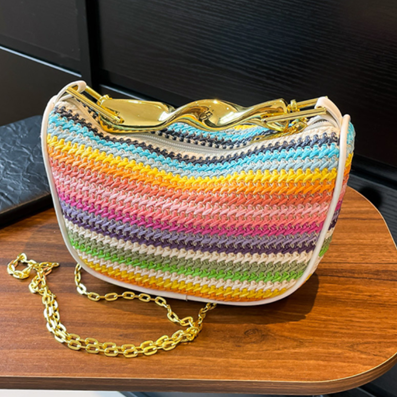 Gold Handle Brand Handwoven Ha - Women Bags High End Brands 리뷰 및 가격