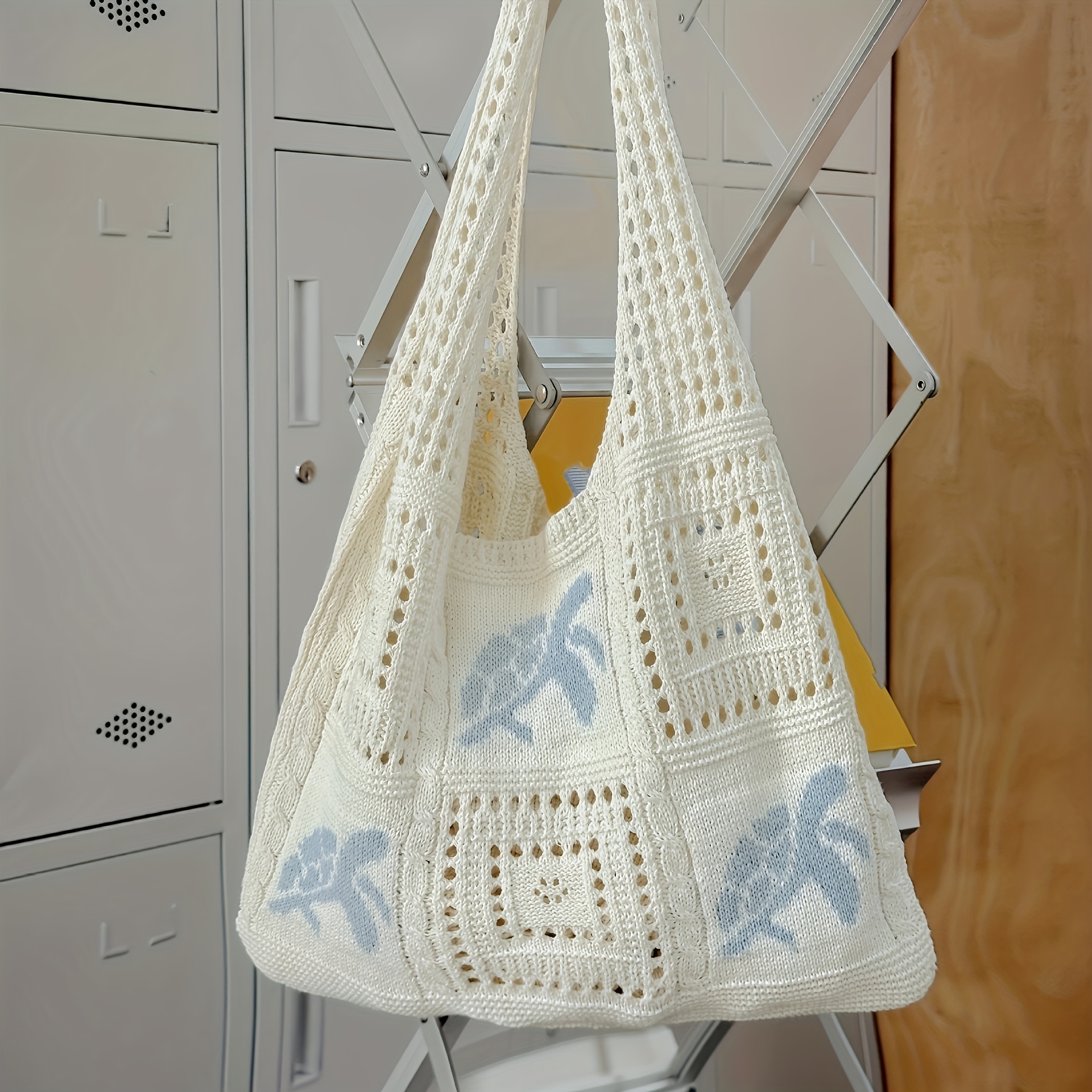 Light Blue Crochet Turtle Bag! - Crochet Market Bag 리뷰 및 가격
