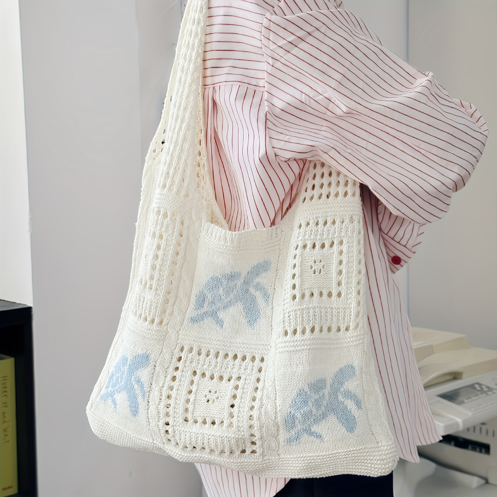 Light Blue Crochet Turtle Bag! - Crochet Market Bag 리뷰 및 가격