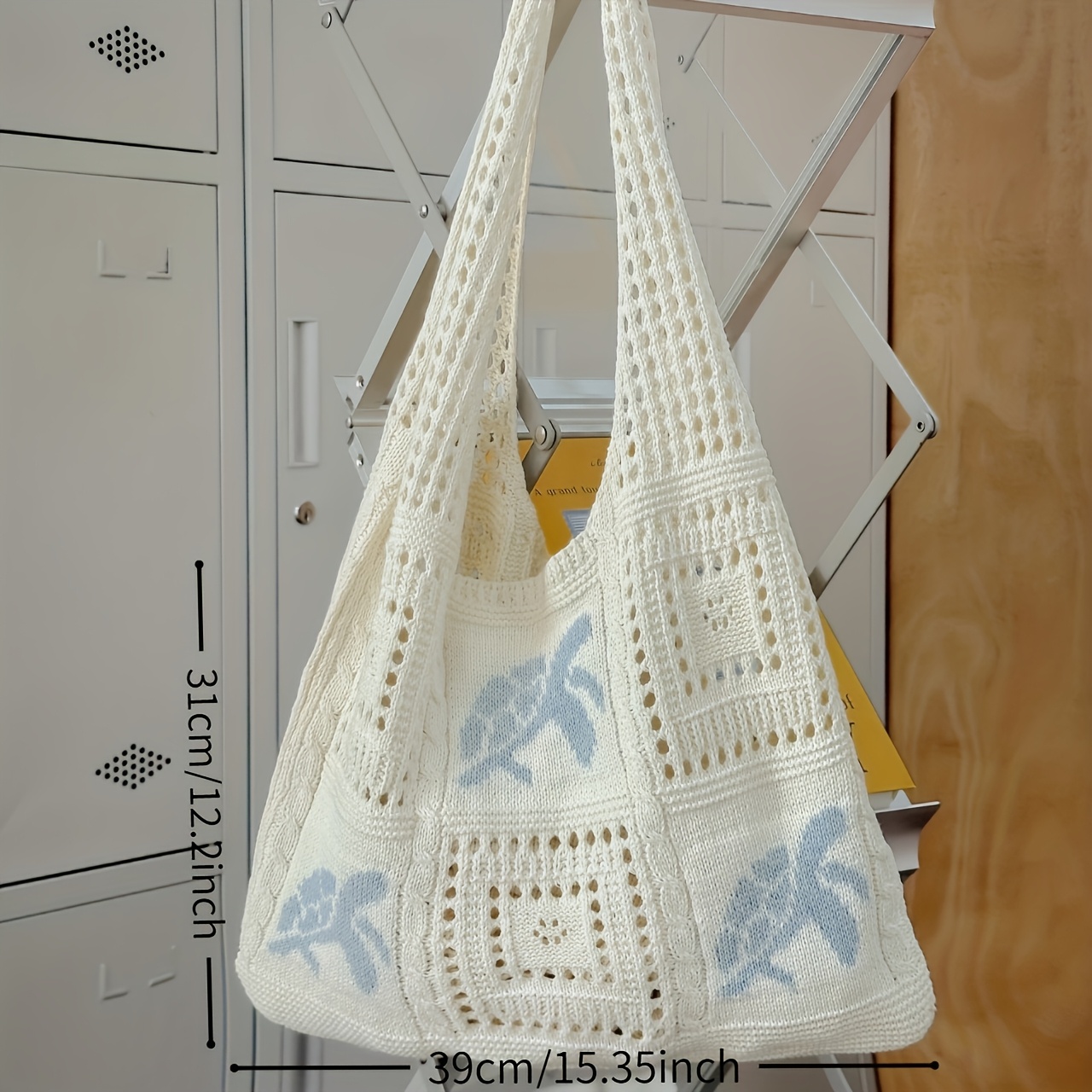 Light Blue Crochet Turtle Bag! - Crochet Market Bag 리뷰 및 가격