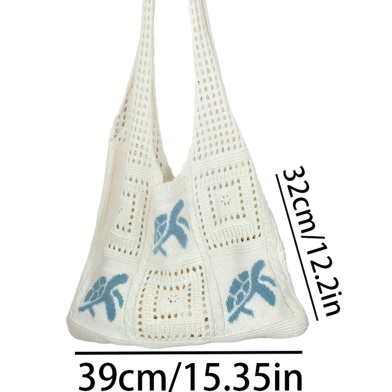 Light Blue Crochet Turtle Bag! - Crochet Market Bag 리뷰 및 가격