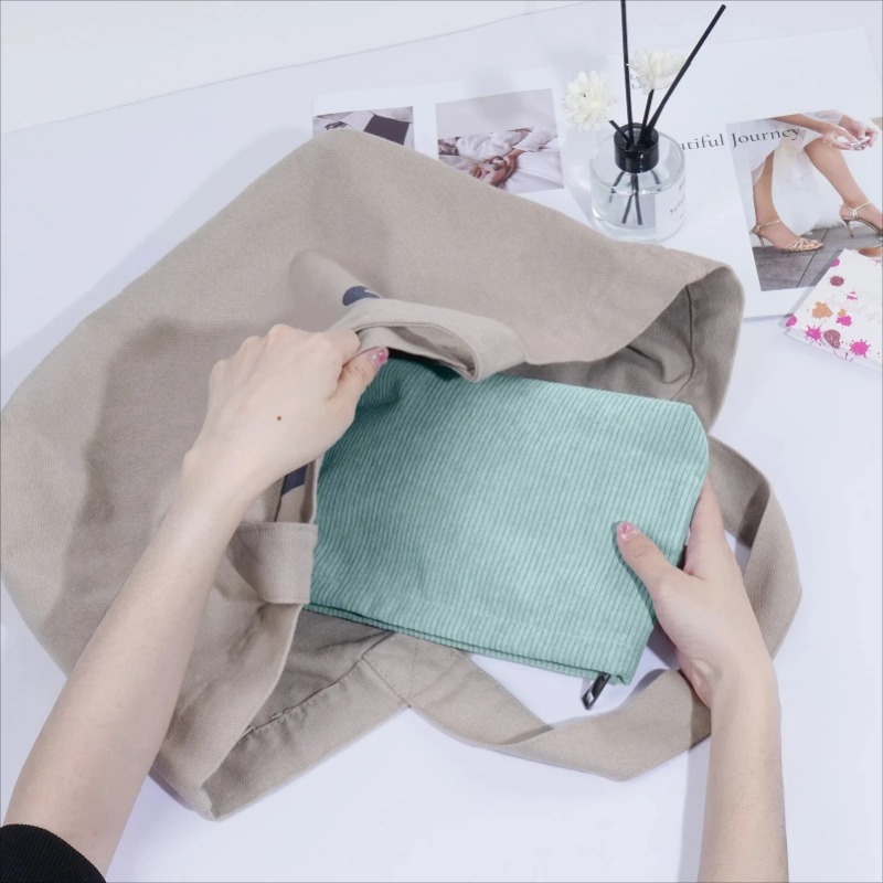 Corduroy Travel Cosmetic Bag P - Women Bags Medium Size 리뷰 및 가격