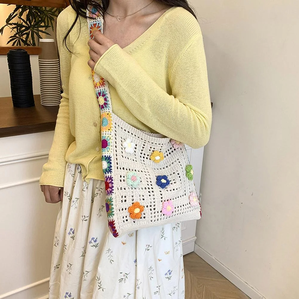 Handmade Crochet Tote Bag, Cut - Crochet Market Bag 리뷰 및 가격